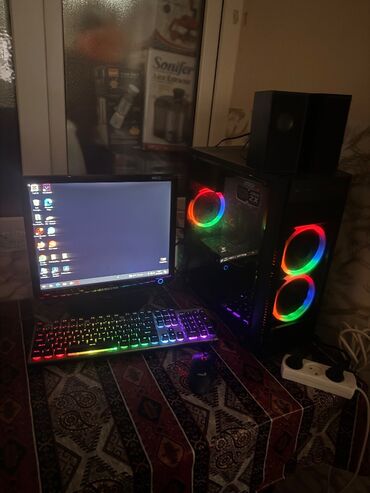 processor komputer: PC+ MANİTOR + MAUS + KLAVYE +DİNAMİKLƏR full dəst Oyunlarda donma