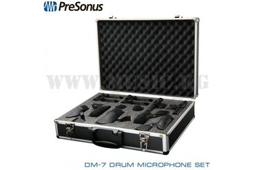 усилитель с микрофоном: Набор микрофонов для записи барабанов Presonus DM-7 Drum Microphone