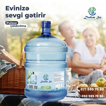 Turşular: Dadım Su markasına aid mavi rəngdə, 19 litrlik təkrar istifadə edilə
