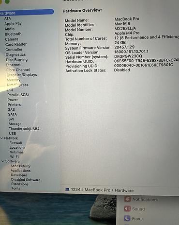 apple m4 pro: Ультрабук, Б/у, Apple M4 Pro, ОЗУ, RAM: 24 ГБ, В рассрочку — 6