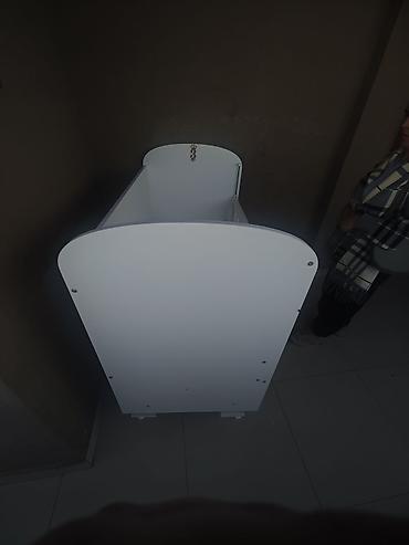 lay lay matras: Uşaq beşiyi – “Teddy” dizaynlı, ağ rəng - Material: möhkəm MDF/taxta — 2