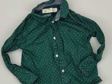 koszula flanelowa chłopięca: Shirt 2-3 years, condition - Good, pattern - Peas, color - Green