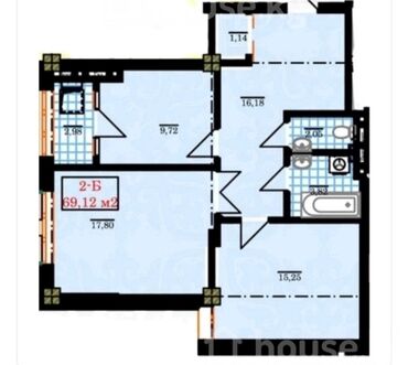 Продажа квартир: 2 комнаты, 69 м², Элитка, 7 этаж, ПСО (под самоотделку)