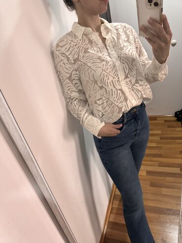 ženska bluza: Zara, S (EU 36), L (EU 40), Polyester, color - White