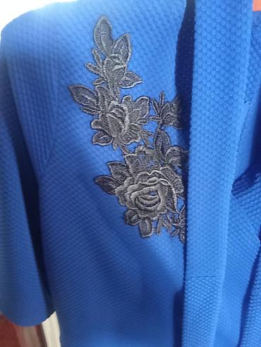 makaronka don: Gündəlik don, Midi, Mavi, 2XL — 3