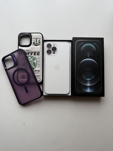 Apple iPhone: IPhone 12 Pro Max, Б/у, 256 ГБ, White Titanium, Чехол, Коробка