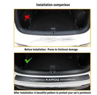 Tuning oprema: Stiker za branik automobila - karbon crveni KAROQ (ŠKODA) Stiker za — 6