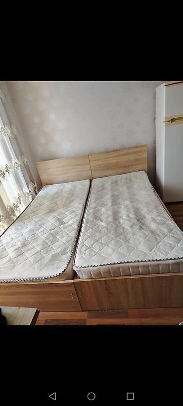 İki nəfərlik taxta çarpayı dəsti - Material: ağac teksturalı laminat lalafo.az -da İki nəfərlik taxta çarpayı dəsti - Material: ağac teksturalı laminat