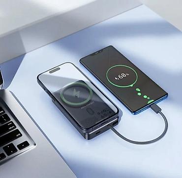 magnet: Hoco Q44 Magnetic Wireless Charging Power Bank 10000 мА·ч - Емкость — 2