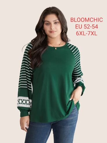 xxxl majice: 6XL (EU 52), Stripes, color - Green