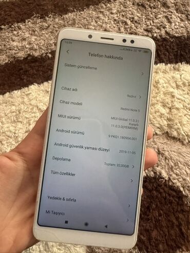 Redmi: Redmi Note 5, 32 GB, rəng - Qızılı, Barmaq izi