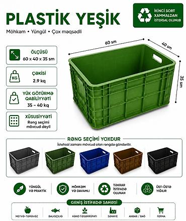 Digər mağaza avadanlığı: Plastik yeşik(tara,sebet,yesik,qutu) istehsalı. ölçülər 60/40/10sm -da lalafo.az — 12 Digər mağaza avadanlığı: Plastik yeşik(tara,sebet,yesik,qutu) istehsalı. ölçülər 60/40/10sm — 12