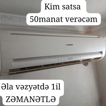 52 kabro: Kondisioner Mitsubishi, İşlənmiş, 70-80 kv. m, Split sistem, Kredit yoxdur