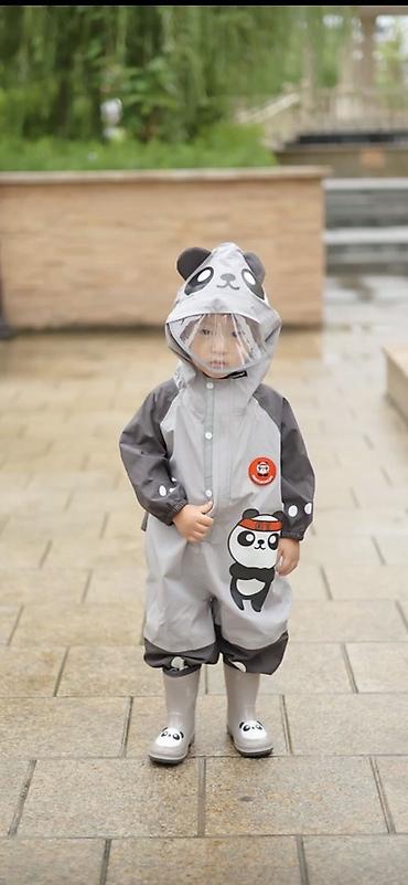 Размеры 1-6лет Детский дождевик-комбинезон с капюшоном и прозрачным
