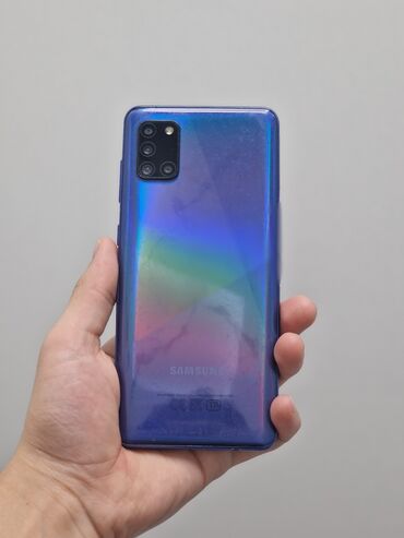 Samsung: Samsung Galaxy A31, 128 GB, rəng - Göy, Barmaq izi, Face ID