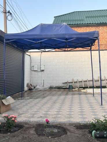 насос для повышения давления воды с автоматическим включением: Синий складной навес для защиты от солнца и небольшого дождя. Легко