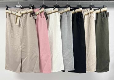 hm lanene pantalone: M (EU 38), Midi, color - Beige