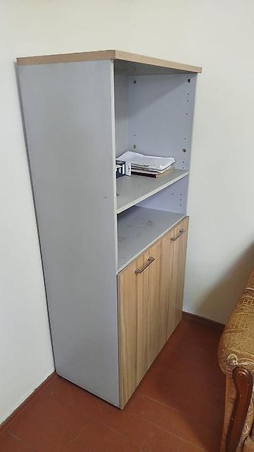 Офис шкафтары: Шкаф-стеллаж комбинированный из ЛДСП - Конструкция: нижний закрытый — 1