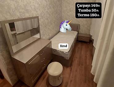 sederek ən ucuz perde magazalari: Yataq otağı mebel dəsti - Çarpayı – 149 ₼ - Tumba – 50 ₼ - Termo — 1