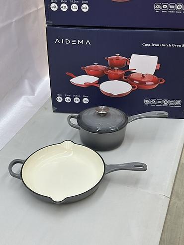 aidema: Чугунный набор посуды AIDEMA 7 в 1 с эмалированным покрытием Color — 5