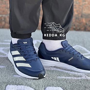 Мужские кроссовки, 41, 41.5, 42, Adidas, Новый, цвет - Синий, Самовывоз, Бесплатная доставка, Платная доставка