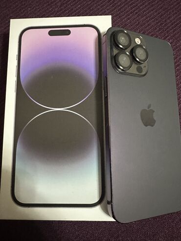 Apple iPhone: IPhone 15 Pro Max, Б/у, 512 ГБ, Deep Purple, Зарядное устройство, Защитное стекло, Чехол, 100 %