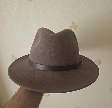şlyapa: Klassik fedora üslubunda şlyapa - Rəng: tünd qəhvəyi - Material: yunu — 2