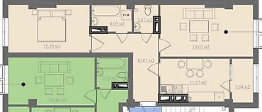 Продажа квартир: 2 комнаты, 66 м², Элитка, 4 этаж, Готовая ПСО (под самоотделку) at lalafo.kg — 5 Продажа квартир: 2 комнаты, 66 м², Элитка, 4 этаж, Готовая ПСО (под самоотделку) — 5