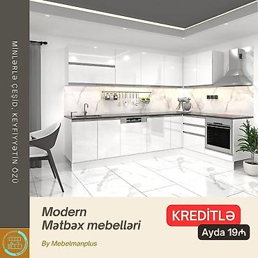 Sifarişlə mebel: Sifarişlə mətbəx dəsti, Mat laminat, Kredit var, Pulsuz çatdırılma — 4