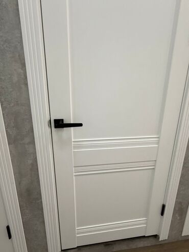 дверь внутренняя: Жабык ички эшик, Боёлгон, түсү - Ак