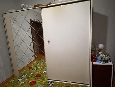 paltar dolabi: Güzgülü sürgülü şkaf - Rəng: krem/bej tonlarında - Ön panel: bir qapı — 2