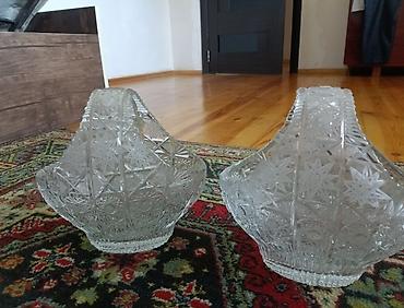 Digər dəstlər və servizlər: Kəsimli şüşə qablar dəsti - Material: qalın, şəffaf kəsimli şüşə - — 13