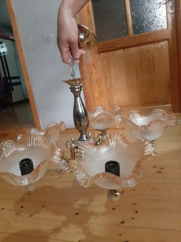 disko isiqlar: Çılçıraq, 5 lampa, Xrustal