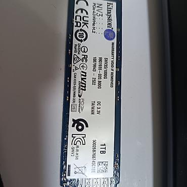 ssd disc: Daxili SSD disk Kingston, 1 TB, M.2, İşlənmiş — 1
