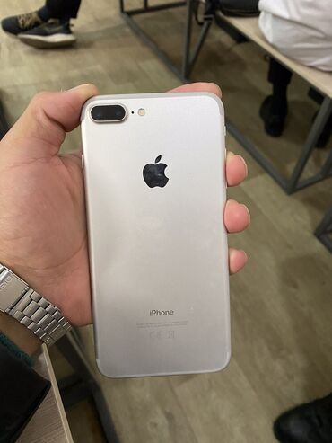 айфон се 2022 бу: IPhone 7 Plus, Арзандатуу 10%, Колдонулган, 32 ГБ, Күмүш, Коргоочу айнек, Каптама, Кабель, 99 %