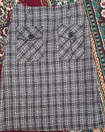 guemues qolbaq type 1: Qadın ətəyi – tweed tipli parçadan - Rəng: boz-qara qarışıq, xırda — 1