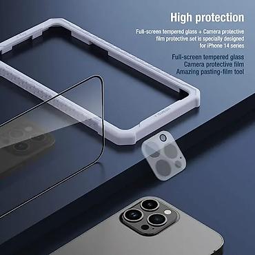 gps tracker za auto cena: Folija za zastitu ekrana GLASS Nillkin 2u1 HD za iPhone 14 Pro (6.1) — 6