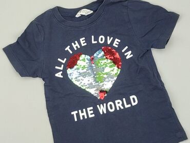 T-shirts: T-shirt, H&M, 3-4 years, 98-104 cm, condition - Very good