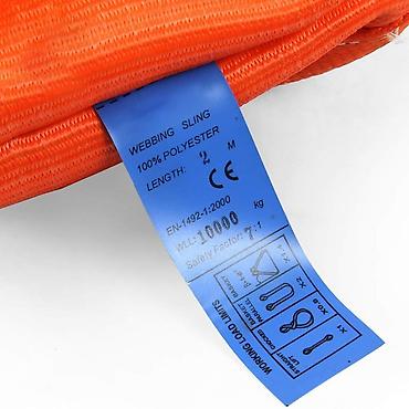 Poliester toxunma yükləmə kayışı (webbing sling) - Material: 100% PES