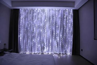 Светодиодные гирлянды: Гирлянда 3 метра в длину 3 метра в ширину 

 3*3 шторки Новый год — 14