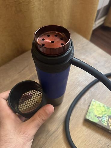 xonça qabı: Kompakt şüşəsiz qəlyan (portable hookah) dəsti – Silindr formalı — 3