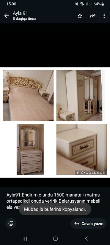 Quruducular: Ayla91.Endirim olundu 1600 manata +matras ortapedikdi onuda