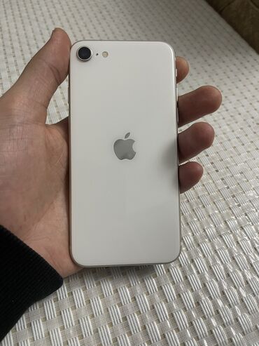 Apple iPhone: IPhone SE 2022, 64 GB, Ağ, Zəmanət, Barmaq izi, Simsiz şarj