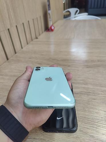 id: IPhone 11, Б/у, 128 ГБ, Зеленый, Чехол, 87 % — 7