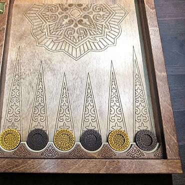 Шахматы: Набор 2в1шахматы+нарды, с резной деревянной доской и фигурками из — 11