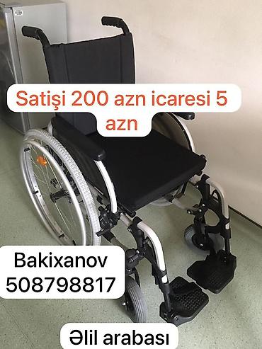 el arabası: Məhsul: əlil arabası (manual təkərli kreslo) Təsvir: - Yüngül metal — 2