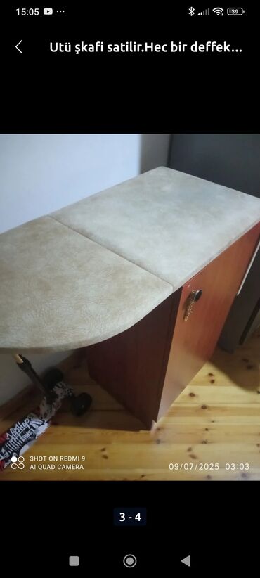 Restoran mebeli: Utu masası.Hec bir deffekti yoxdur.25azn satilir.İci 2polkadan