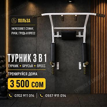 Турники и брусья: Турник, 3 в 1, Настенный, Новый, Самовывоз — 1