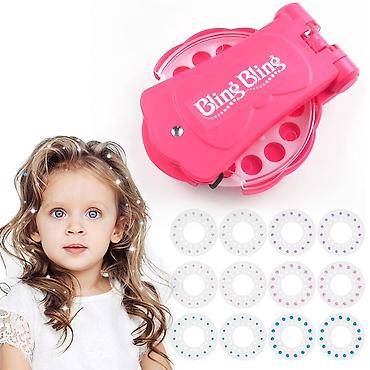 quad daraq: Uşaq saç bəzəmə dəsti – “Bling Bling” büllur yapışdırıcı aparatı və — 2