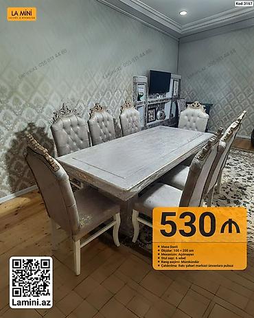 Məhsul: Masa dəsti (Kod: 3167) Təsvir: - Klassik üslubda yemək masası